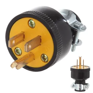 3 Prong Replacement Straight Blade Male Electrical Plug NEMA 5-15P 15A 125V 1pc