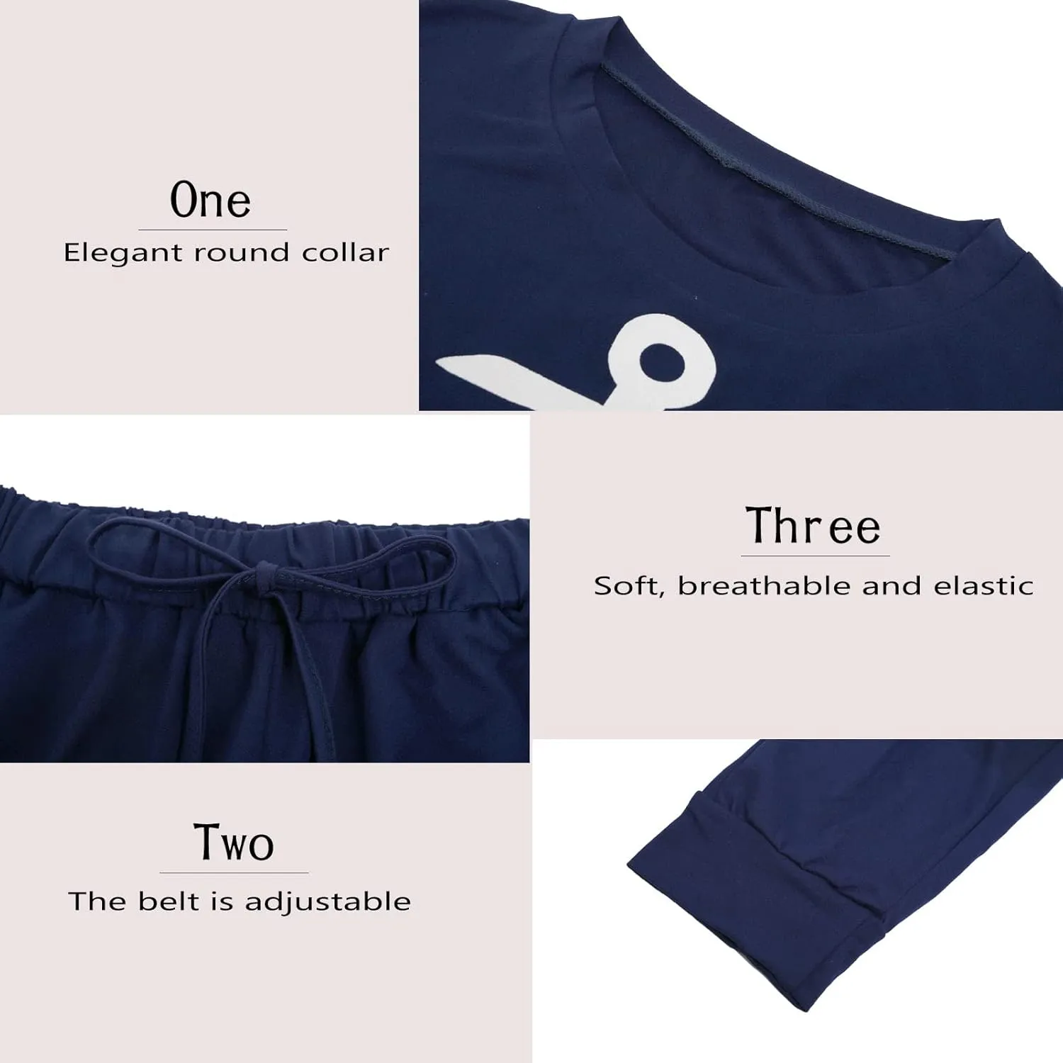ACOSAP Women Casual Outfit Solid 2 Piece Outfit Long Sleeve Crewneck Pullover Tops and Long Pants Sweatsuits Tracksuits