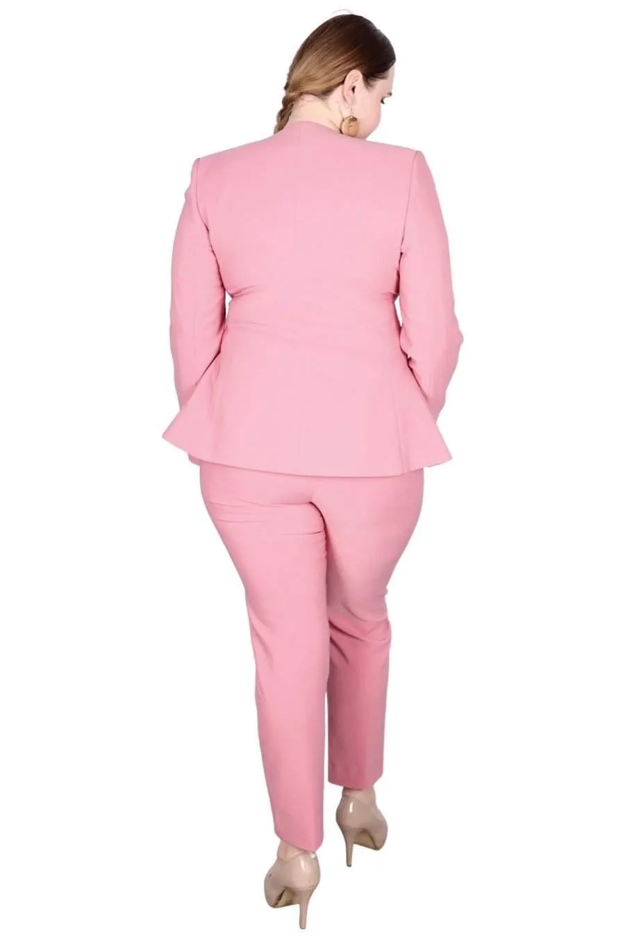 African Pink Ankara Suit