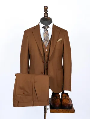 Ahmad Brown Set Blazer Linen Suit