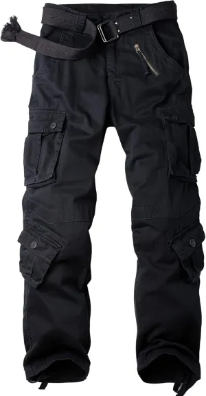 AKARMY Men's Camo Cargo Work Pants Cotton Casual Tactical Combat Military Wild BDU Ripstop Trousers with Multi Pockets
