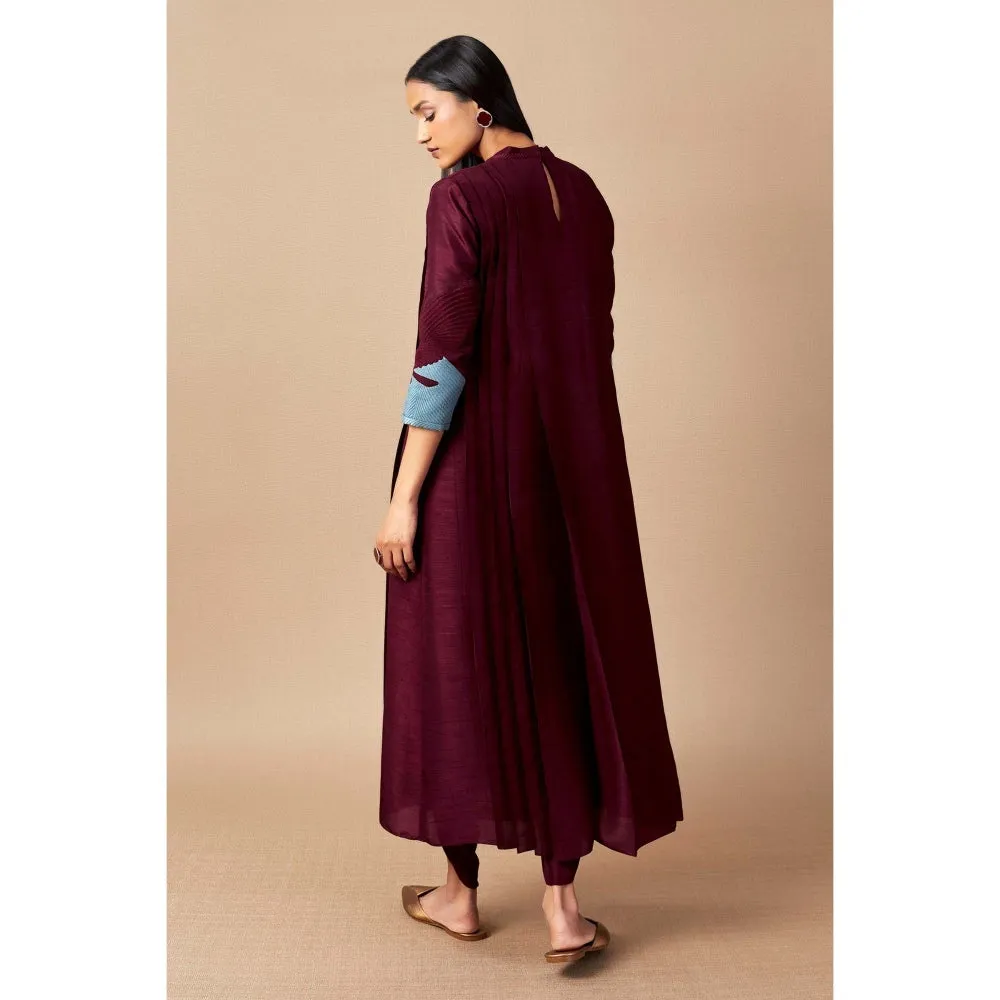 AMPM Purple & Blue Bani Kurta (Set of 3)