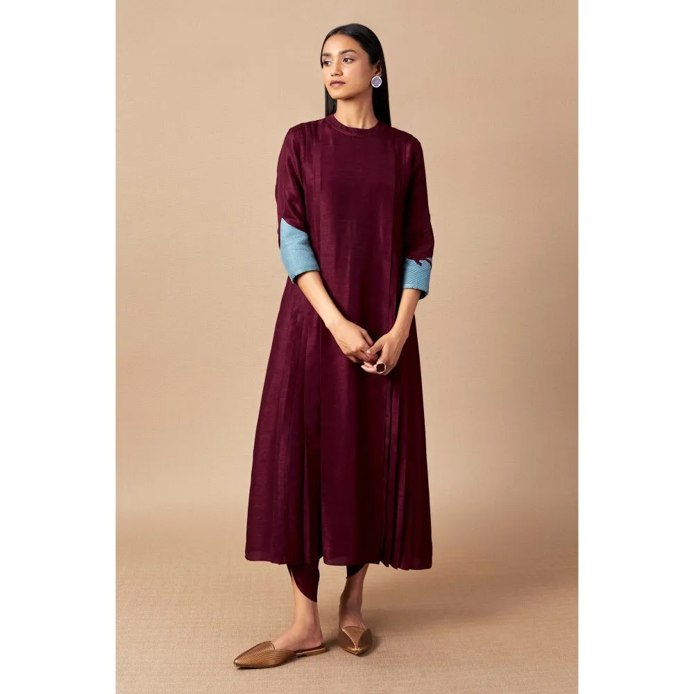 AMPM Purple & Blue Bani Kurta (Set of 3)