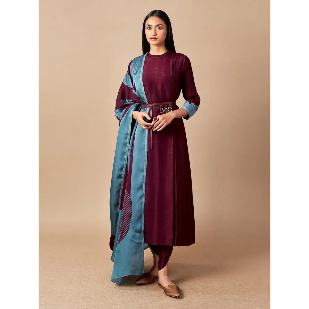 AMPM Purple & Blue Bani Kurta (Set of 3)