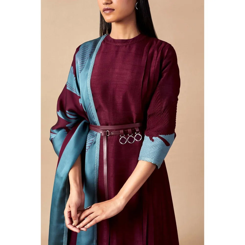 AMPM Purple & Blue Bani Kurta (Set of 3)