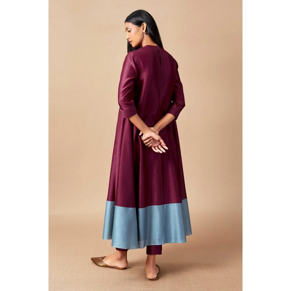 AMPM Purple & Blue Hiba Kurta (Set of 3)