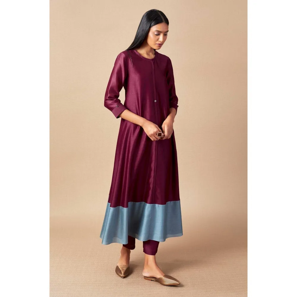 AMPM Purple & Blue Hiba Kurta (Set of 3)