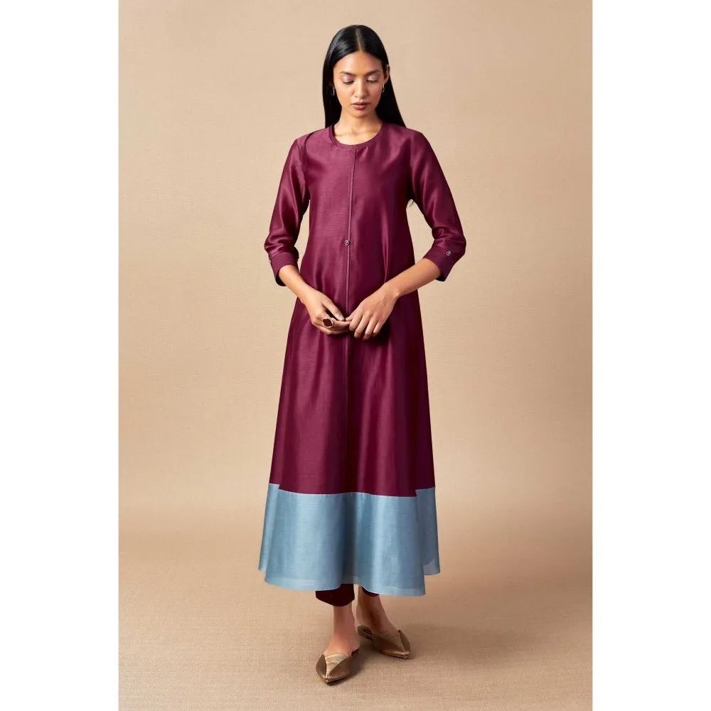 AMPM Purple & Blue Hiba Kurta (Set of 3)