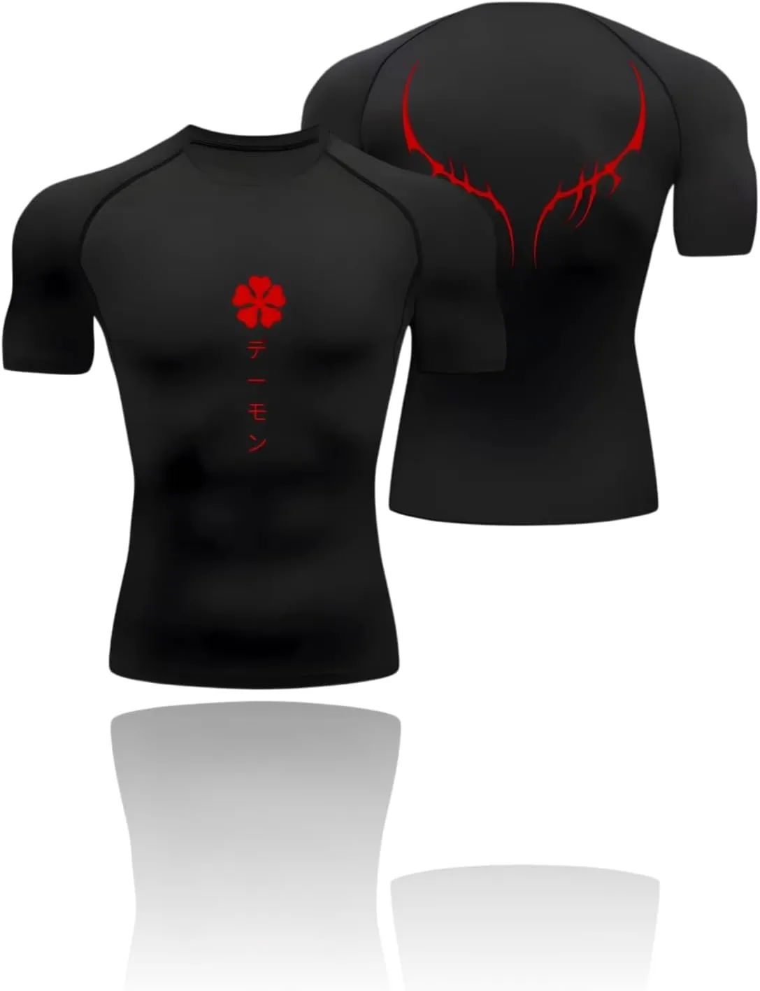 Anime Compression Shirts for Men - Gym Tshirt Wear Athletic Basketball Running Undershirt Workout Gear Top Shirt