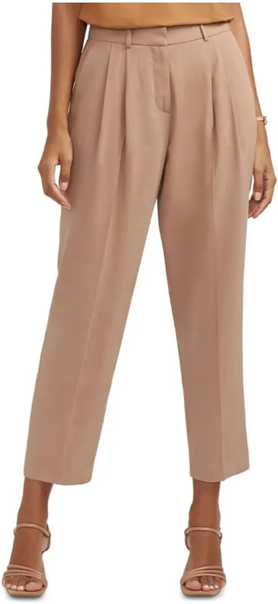 Anne Klein Womens Suit Separate Professional Dress Pants Tan 12