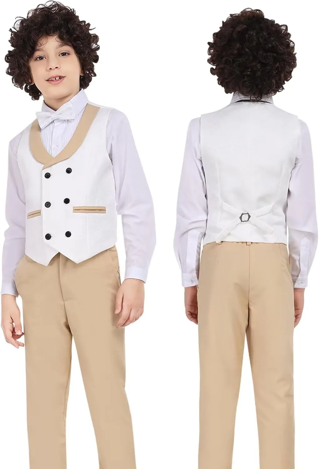 Boys Suit Floral Jacquard Suits for Boys Formal Outfit 5 Pcs Wedding Kids Suit Blazer Vest Pants Tie Shirt Set