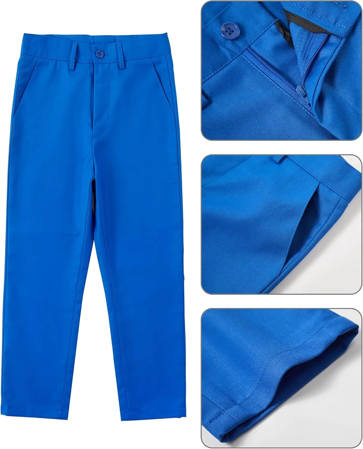 Boys Suit for Kids Tuxedo Vest and Pants Set with Shirt Tie and Bowtie Formal Dresswear