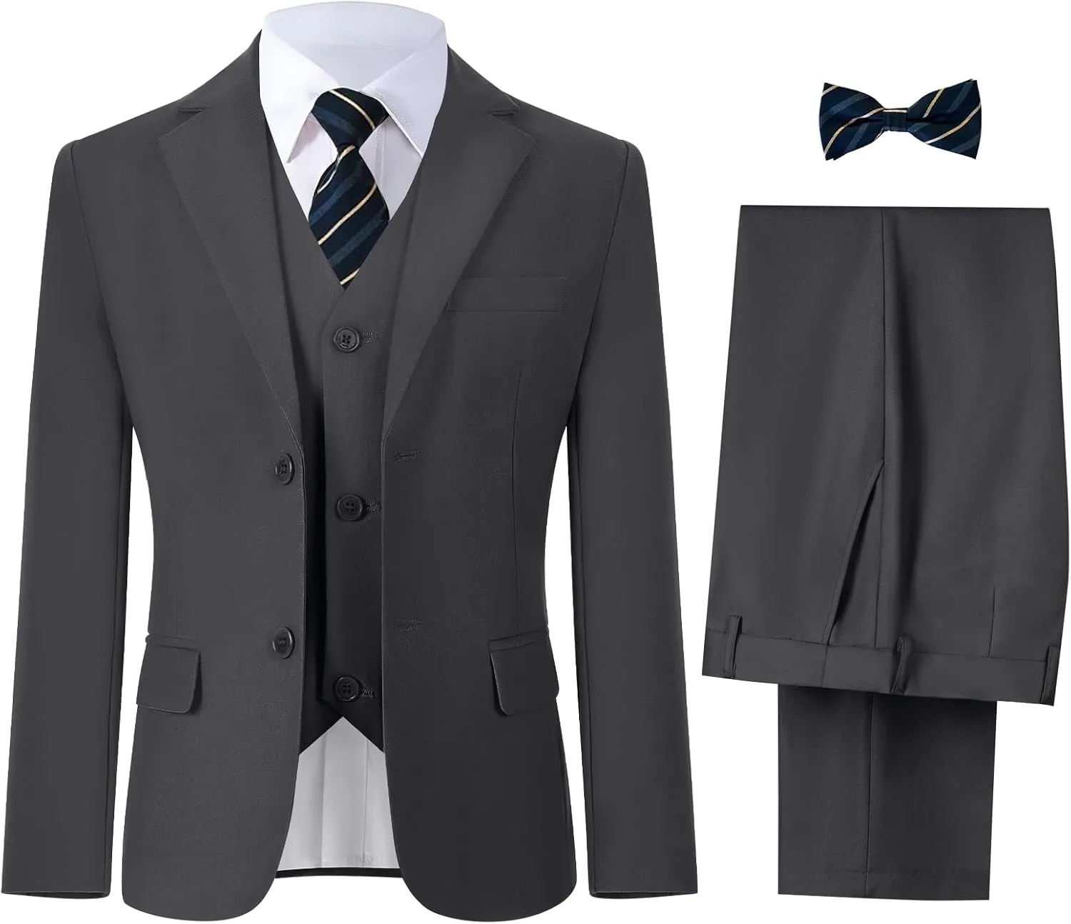 Boys' Suits Formal Tuxedo Slim Fit Boys Suit Set for Wedding Outfit Teen Boy Dress Clothes