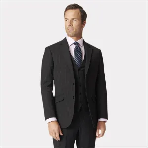 Brook Taverner Avalino Charcoal Pinstripe Suit--