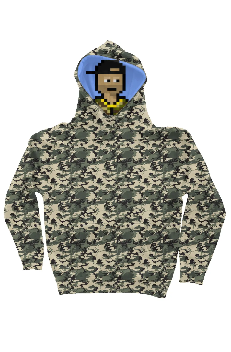 Camo Independent Heavyweight Hoodie feat. Nakamigos #12679 on Liner hoodie