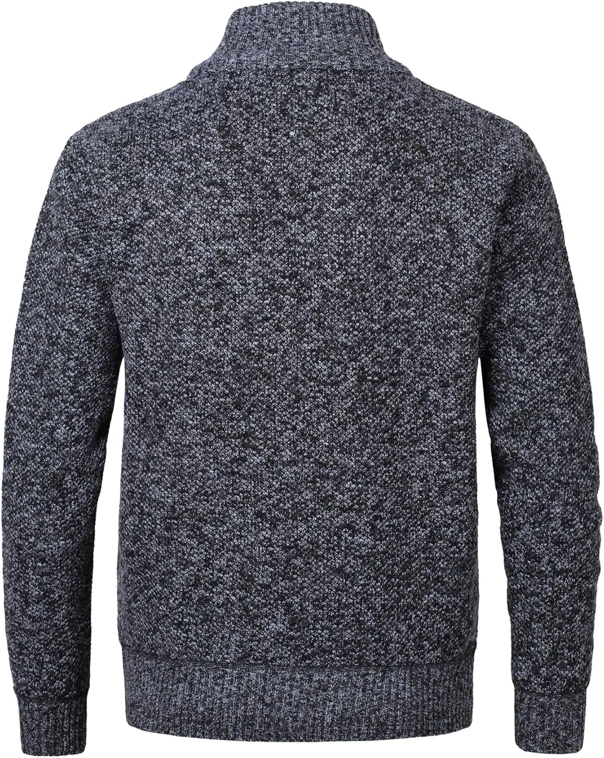 Cardigan Men's Long Sleeve Stand-up Collar Cardigan Fleece Jacket with Cable Knit Zipper Jacket Knitted Sweater