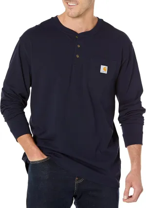 Carhartt Men's Loose Fit Heavyweight Long-Sleeve Pocket Henley T-Shirt