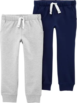 Carter's Toddler Boys 2 Pack French Terry Active Joggers/Pants