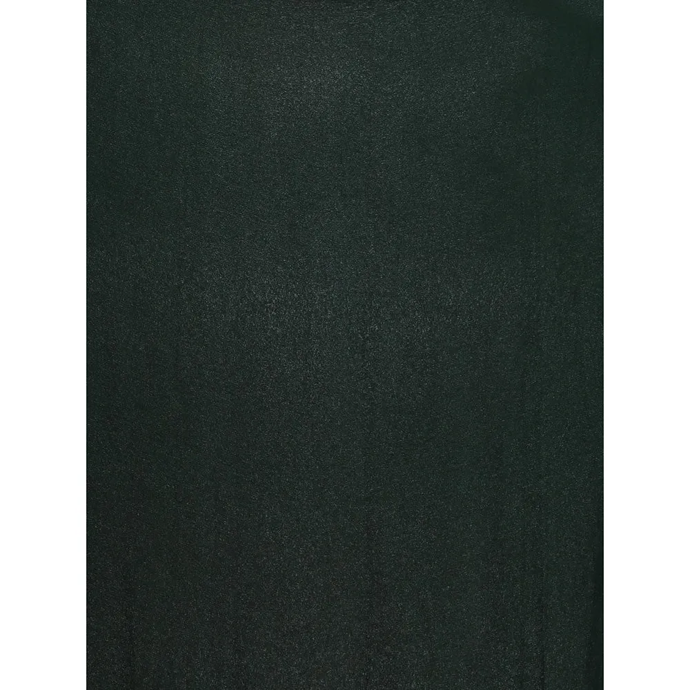 CHARUKRITI Emerald Green Georgette Kurta with Palazzo and Dupatta with Beads Work (Set of 3)