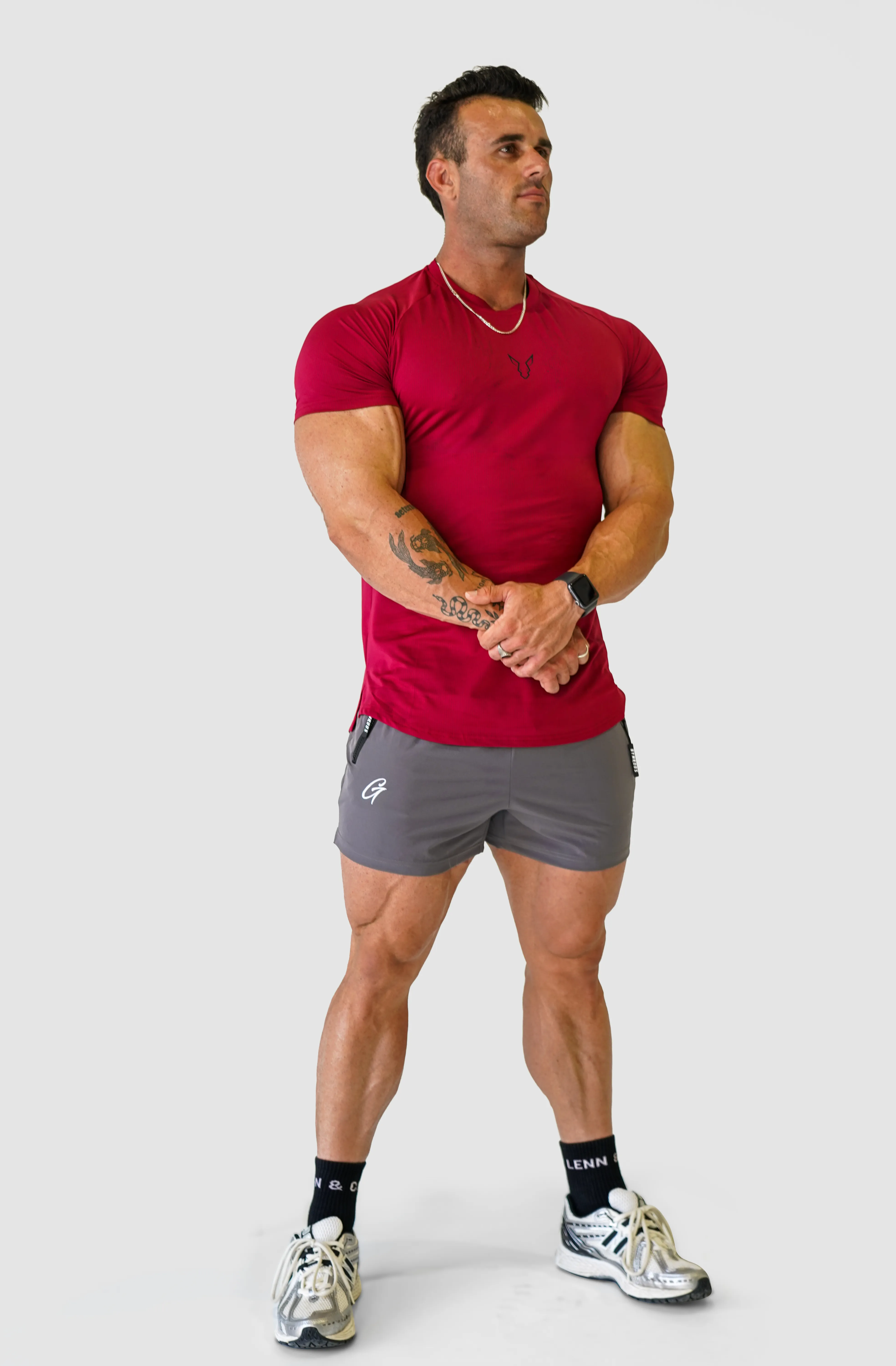 Compression Tee - Burgundy