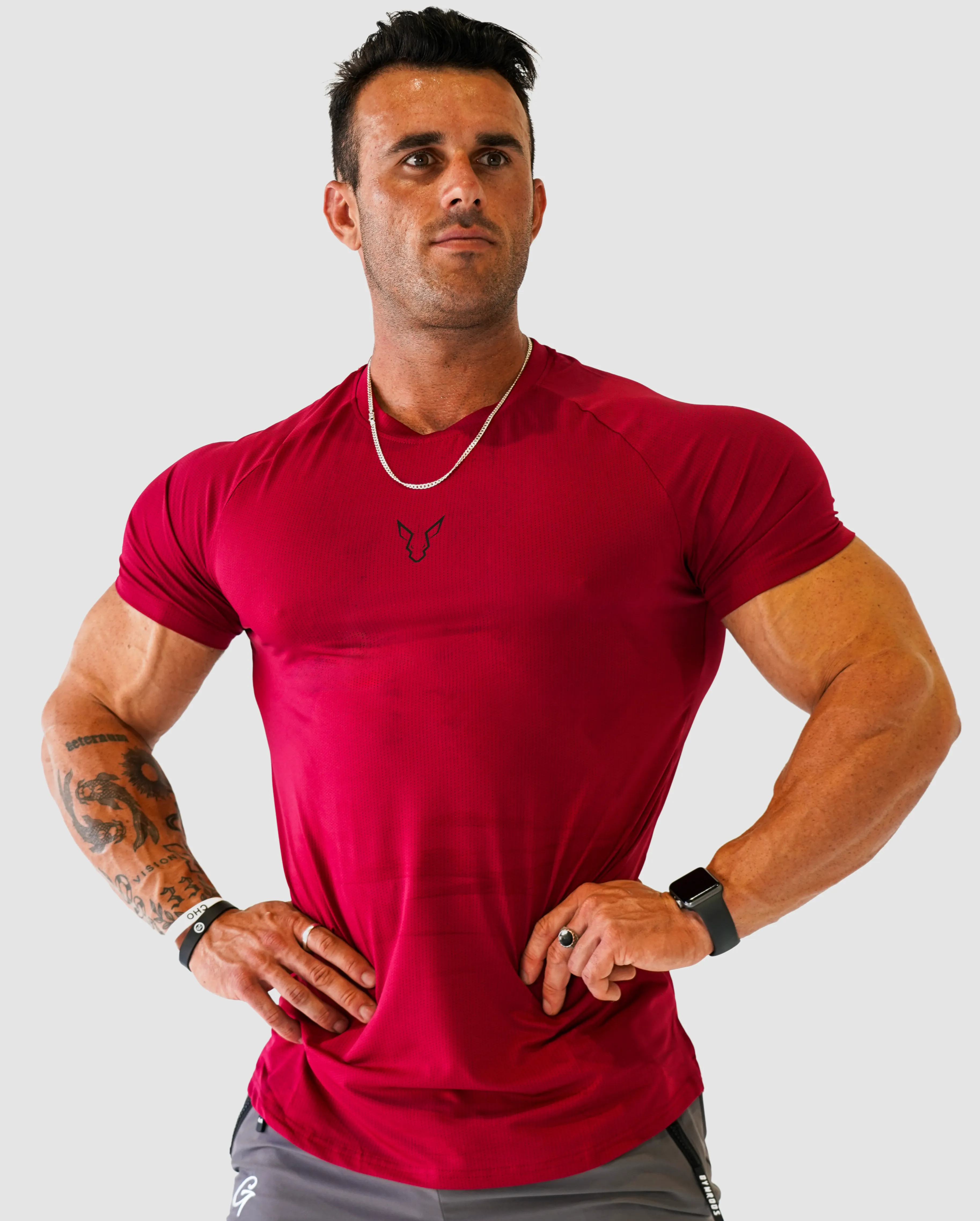 Compression Tee - Burgundy
