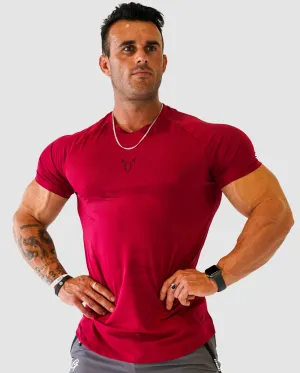 Compression Tee - Burgundy