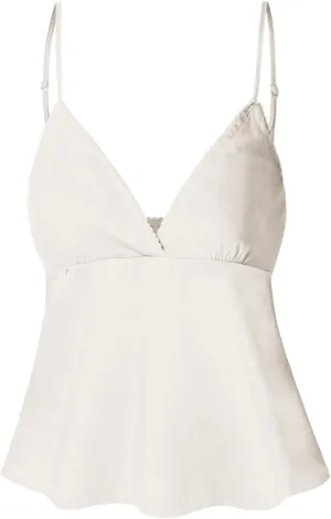 Design by Olivia Women's Casual Babydoll Sleeveless Tank Tops Tie Back Adjustable Spaghetti Straps Flowy Peplum Cami Shirt