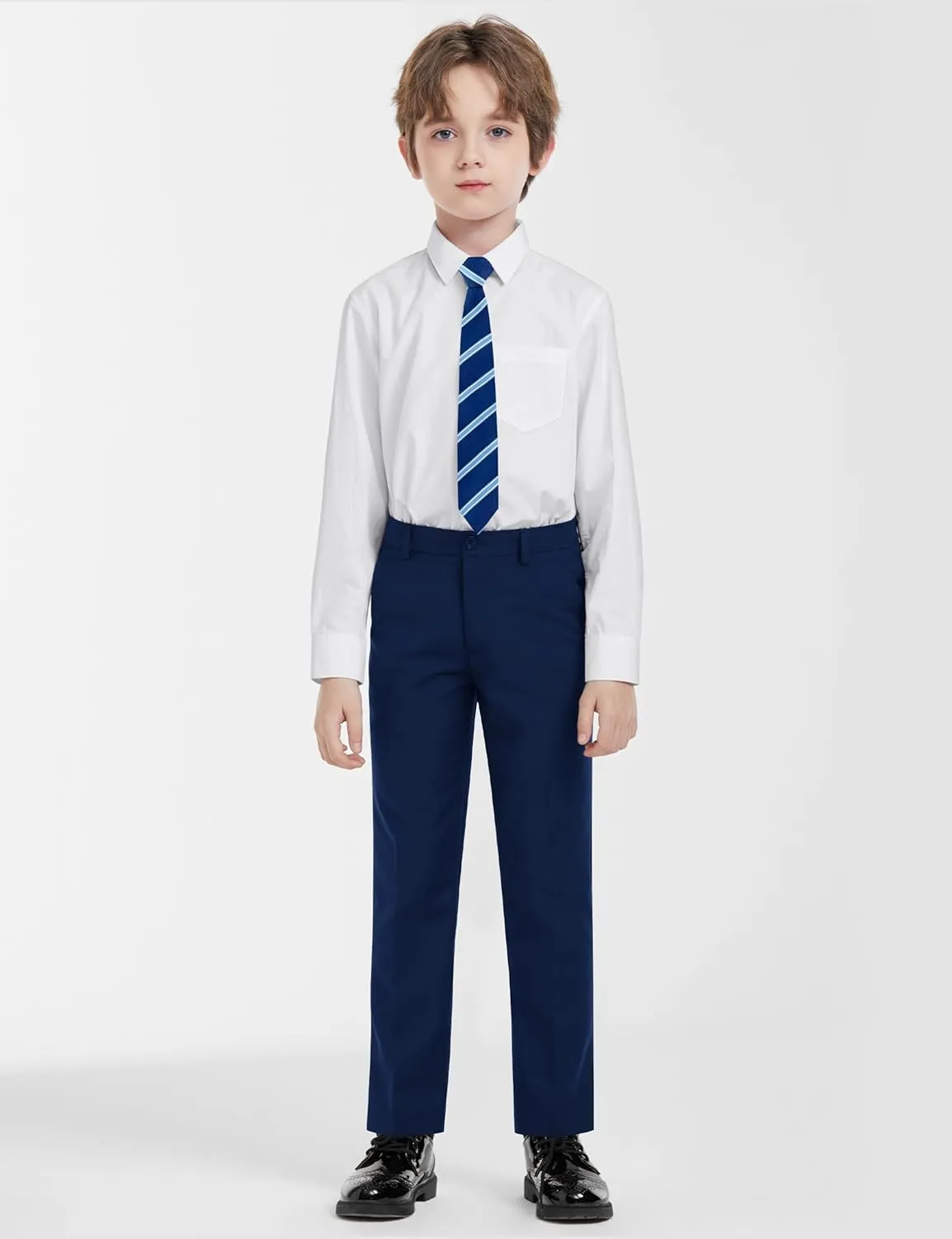 ELPA ELPA Boys' Formal Suit Set, with Suspenders, Adjustable Waist, from Toddlers to Teen