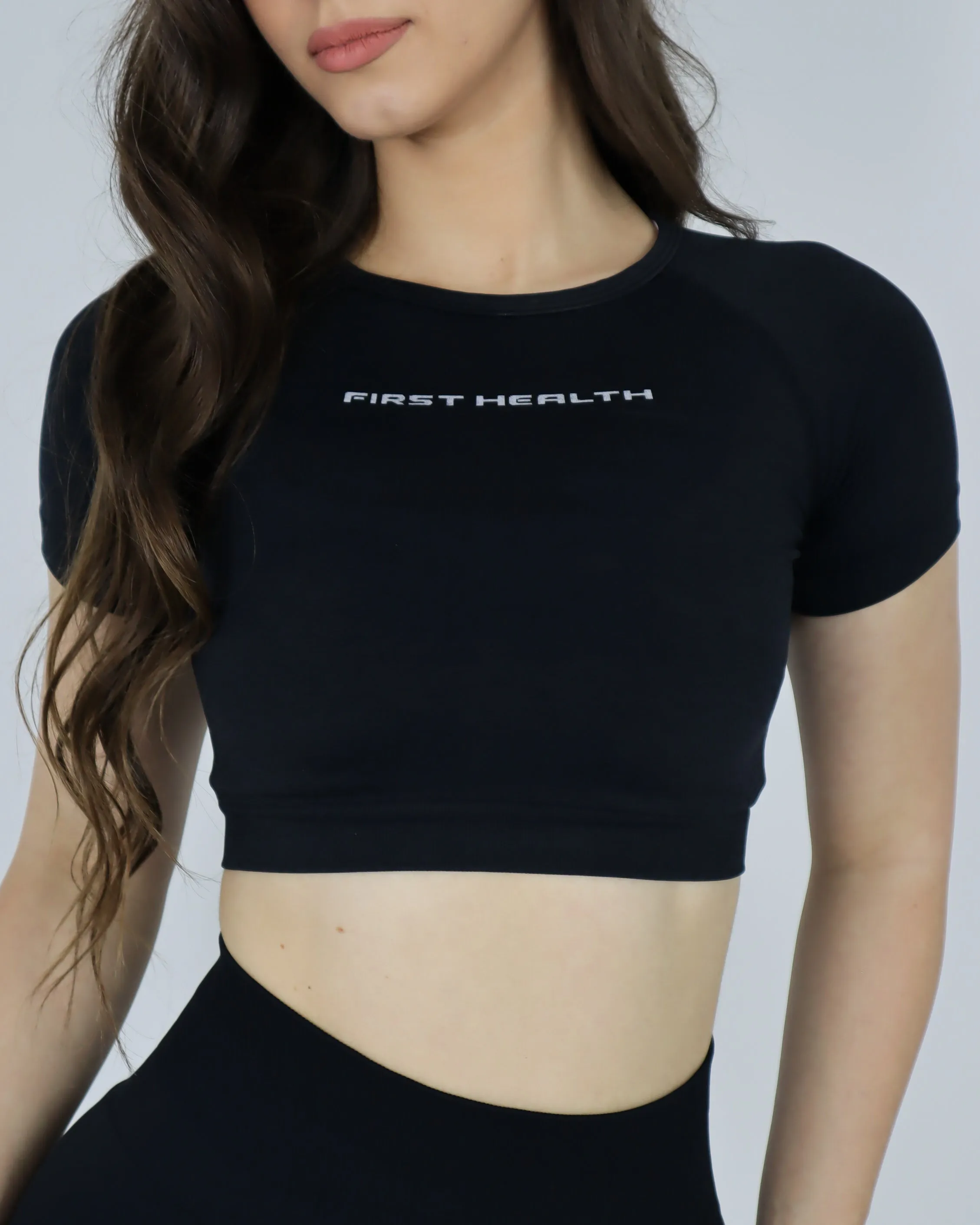 Enhance Cropped Tee - Licorice