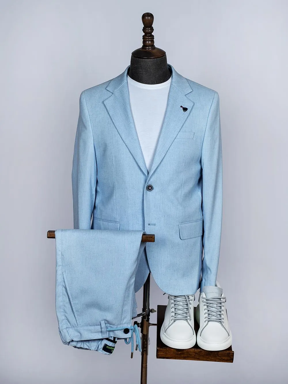 Erik Blue Set Blazer Linen Suit
