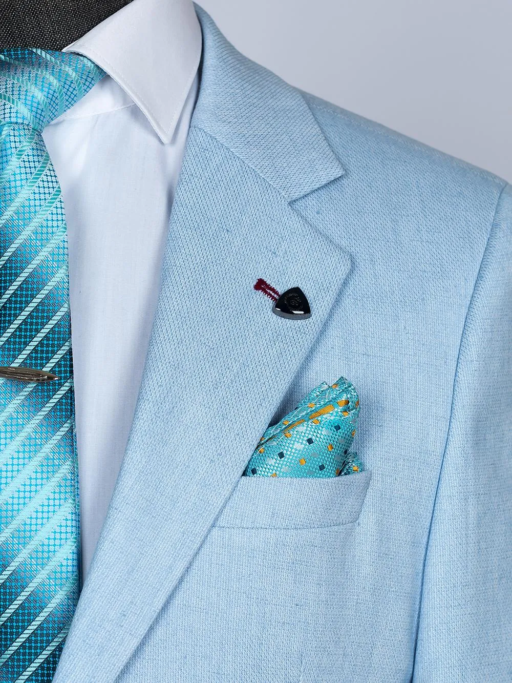 Erik Blue Set Blazer Linen Suit