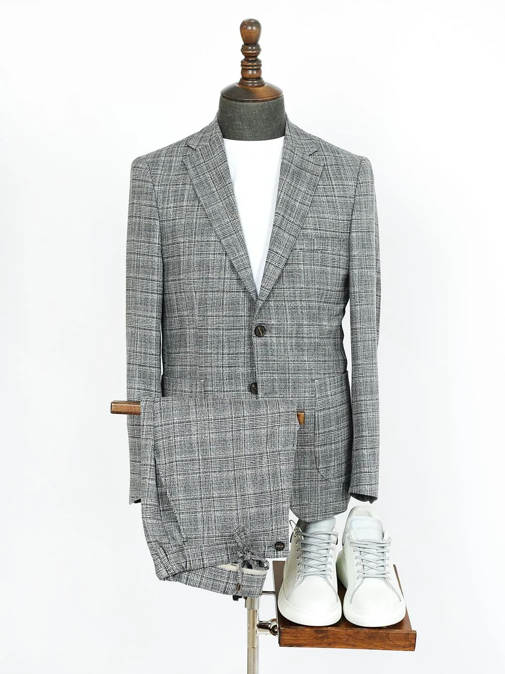 Eugene Black Set Blazer Linen Suit