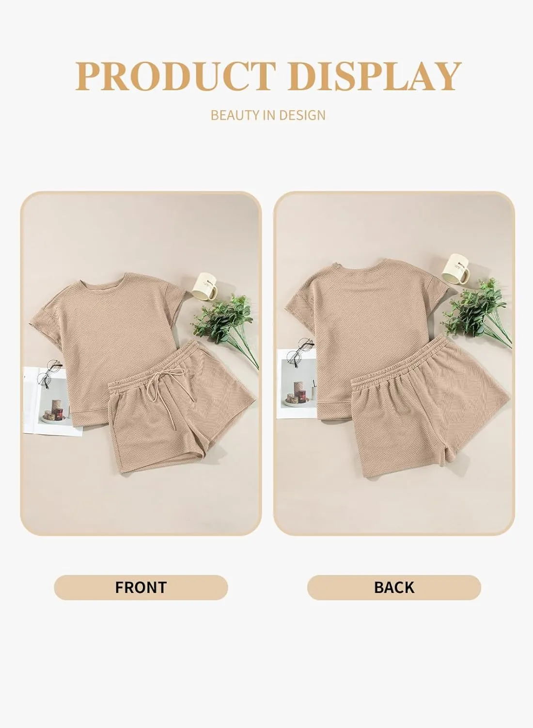 Eytino Women Plus Size 2 Piece Outfits Sweatsuit Short Sleeve Pullover Tops and Drawstring Shorts Pants(1X-5X)