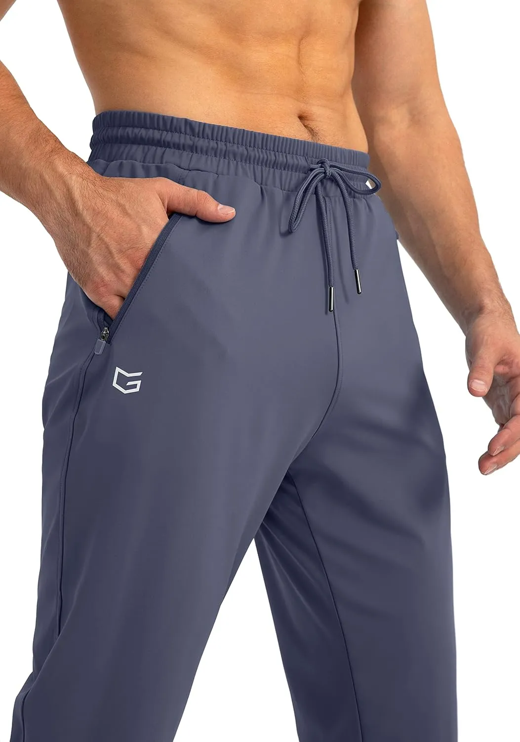 G Gradual Men's Sweatpants with Zipper Pockets Tapered Joggers for Men Athletic Pants for Workout, Jogging, Running