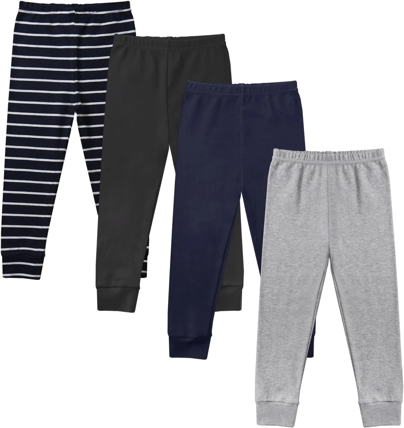 GLASH Kids Baby and Toddler Boys 4-Pack Cotton Pants
