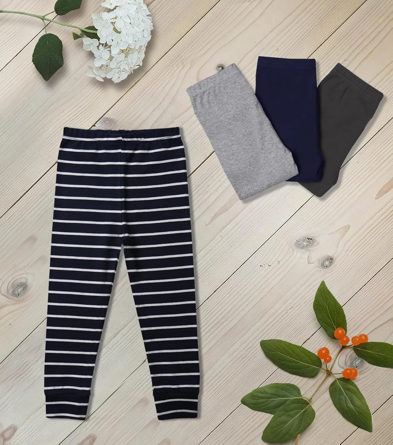 GLASH Kids Baby and Toddler Boys 4-Pack Cotton Pants