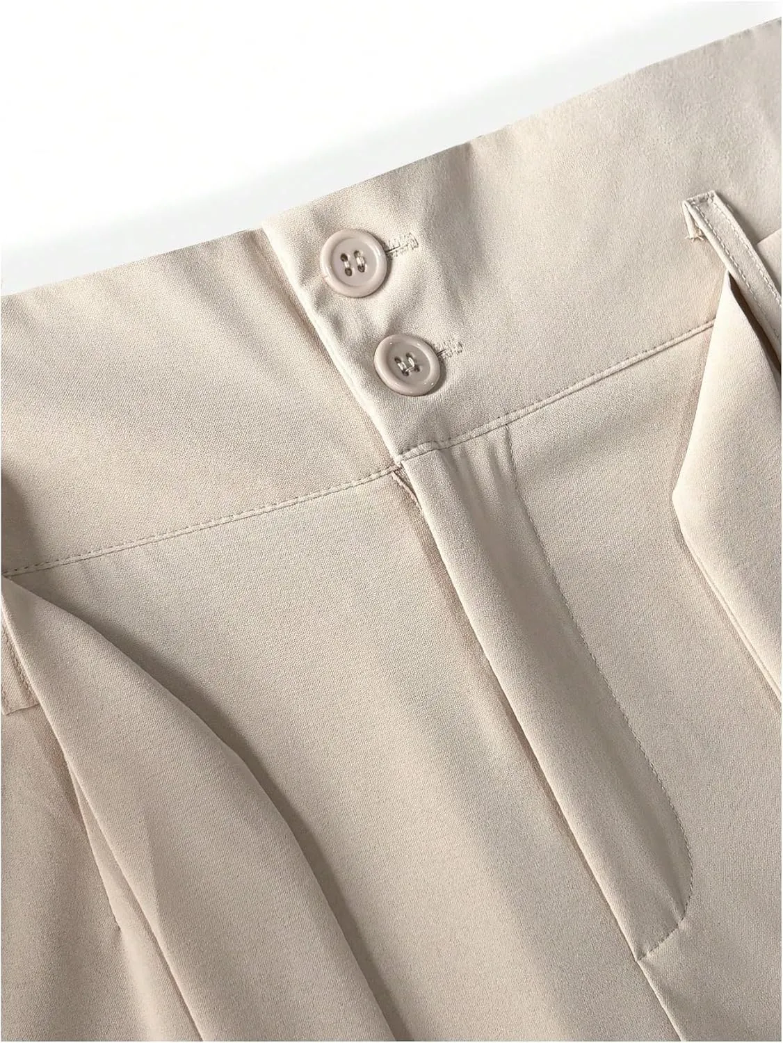 GORGLITTER Men's Casual Wide Leg Dress Pants Elastic High Waisted Baggy Streetwear Trousers