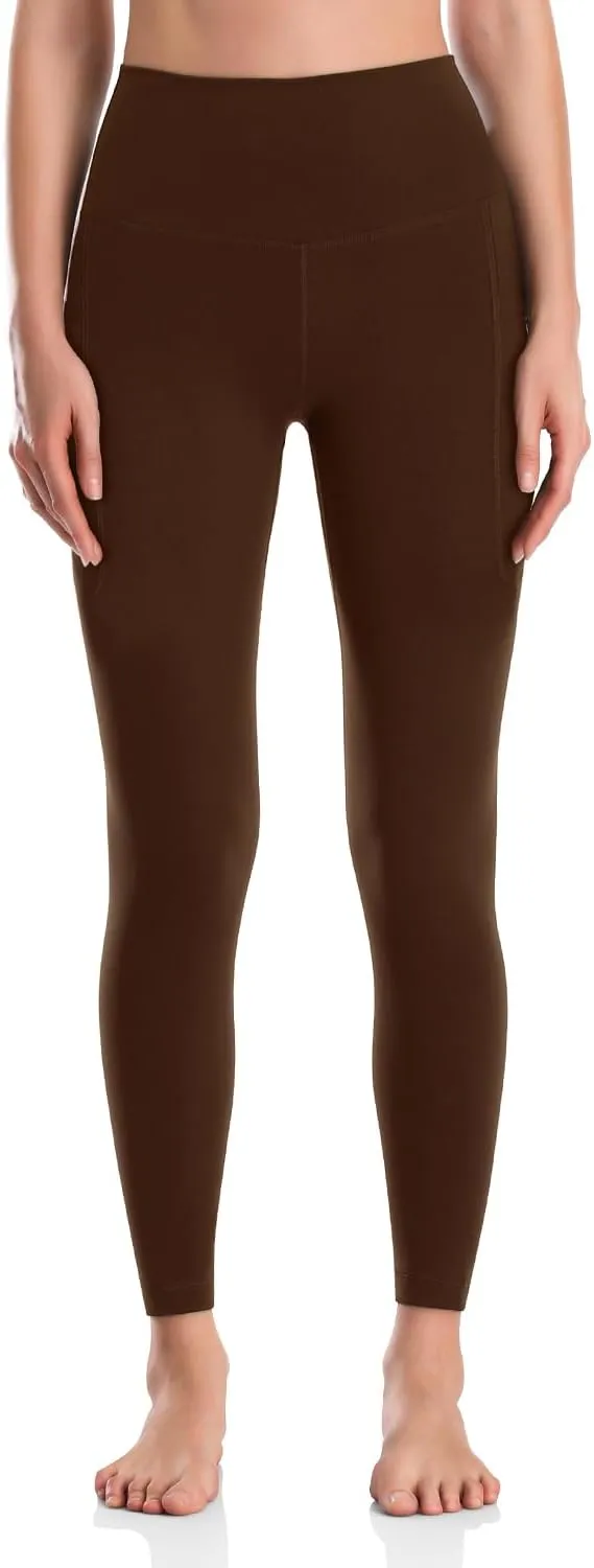 HeyNuts Workout Pro/Yoga Pro 7/8 Leggings with Side Pockets for Women, High Waisted Tummy Control Compression Pants 25''