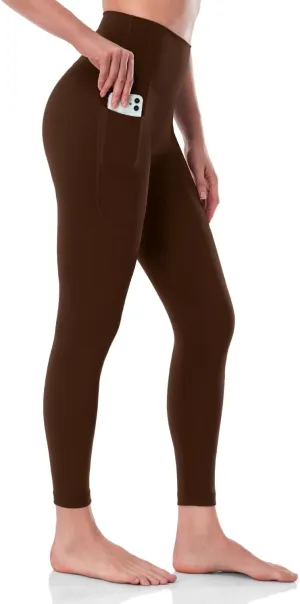 HeyNuts Workout Pro/Yoga Pro 7/8 Leggings with Side Pockets for Women, High Waisted Tummy Control Compression Pants 25''