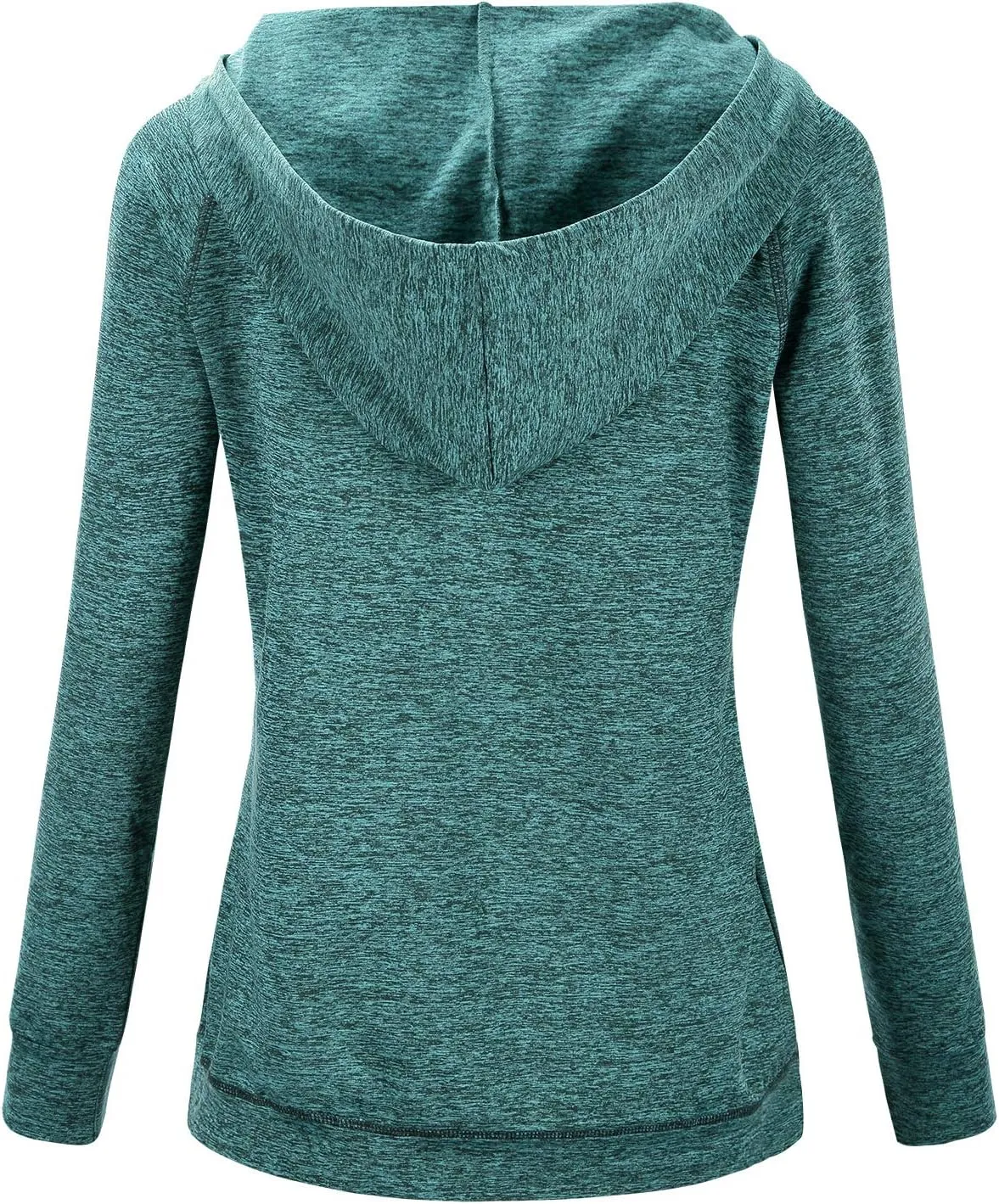 Hibelle Women's Full-Zip Fleece Lined Hoodie Sports Sweatshirts with Handy Pockets & Inside Pocket