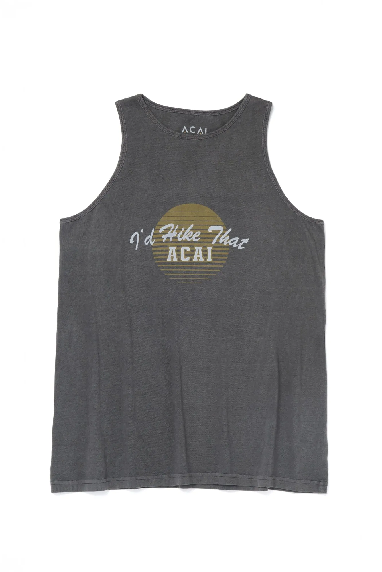 I'd Hike That Graphic Tank - Washed Black