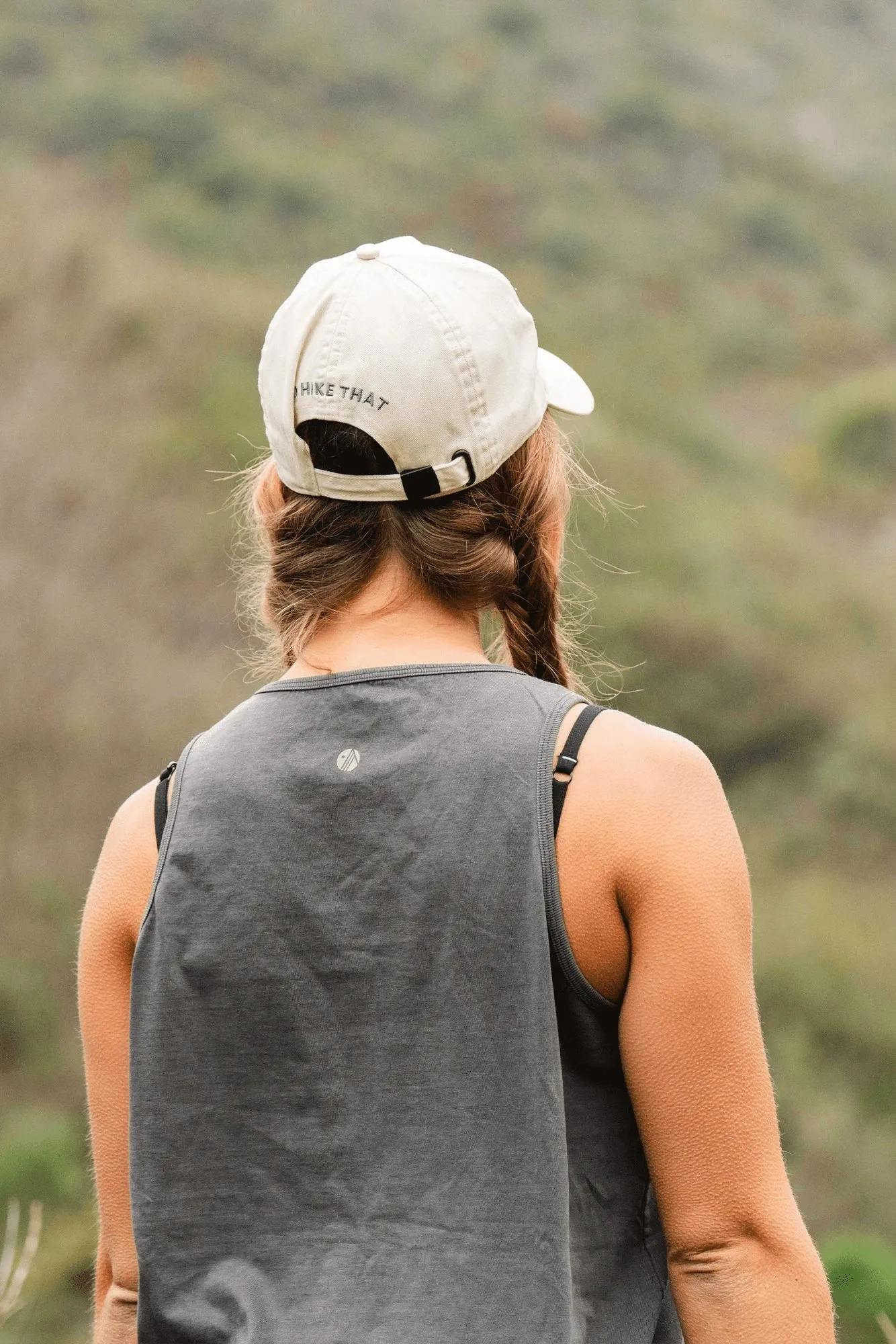 I'd Hike That Graphic Tank - Washed Black