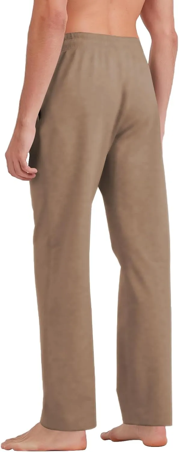 Idtswch 30/32/34/36/38/40 Long Inseam Mens Tall Sweatpants Open Bottom Joggers Athletic Yoga Pants with Pockets