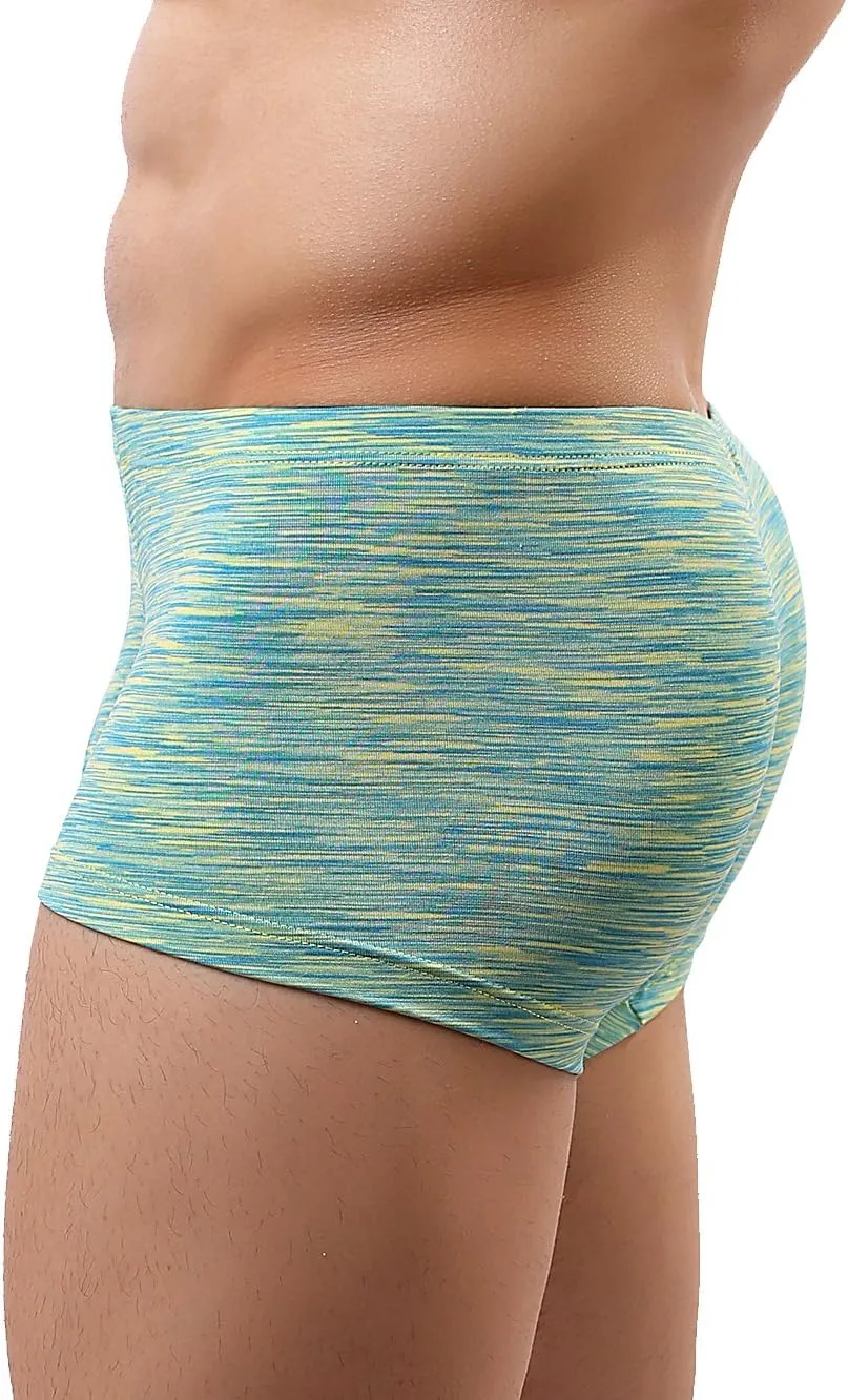 IKINGSKY Men's Stretch Boxer Briefs Underwear Sexy Low Rise Men Pouch Boxer Shorts
