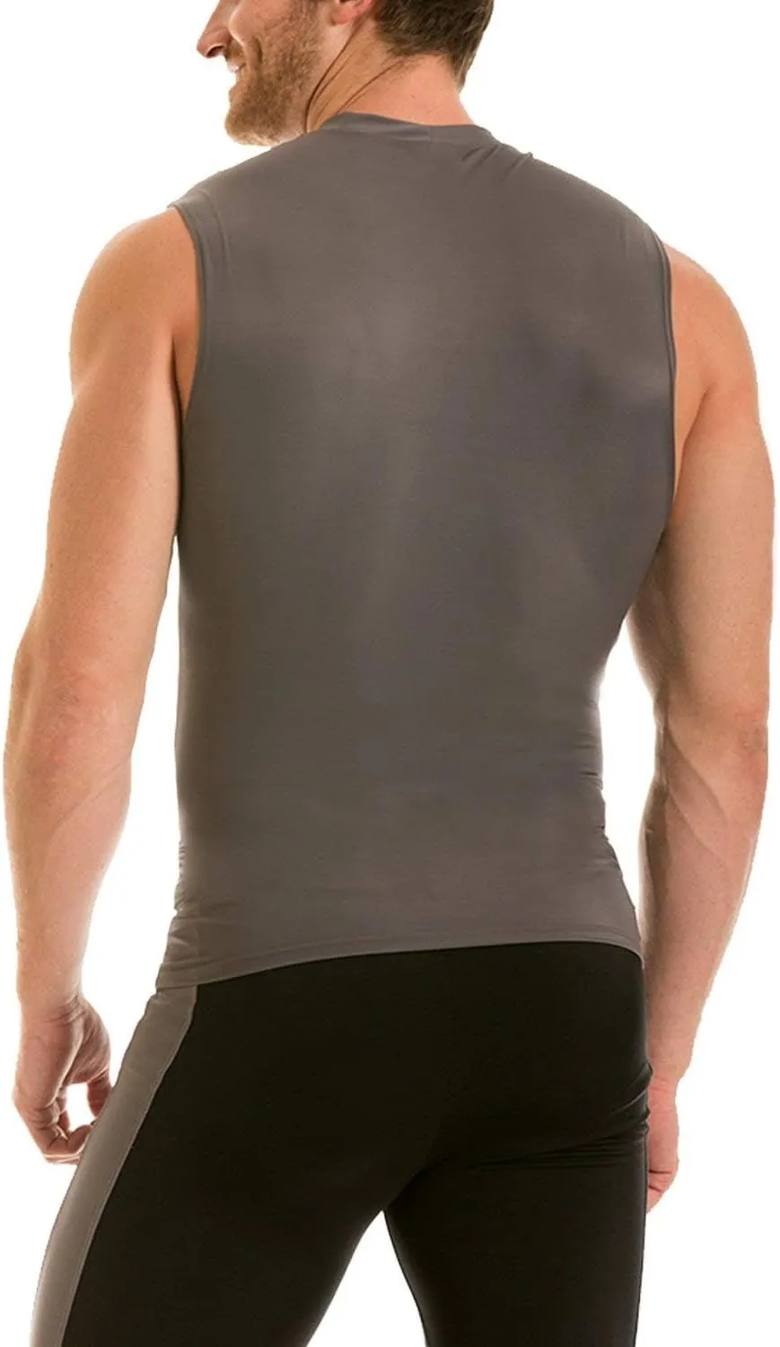 Insta Slim Men's Sleeveless Crew Neck Compression T-Shirt