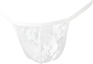 JEShifangjiusu Mens Lace Thong Underwear Low Waist Panties Mesh G-String Bikini Briefs Frilly Sissy Sheer T-Back G-String