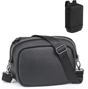 Krone Kalpasmos Convertible Crossbody Backpack for Men  Expandable Sling Bag with Large Capacity, Compact Travel Backpack Fits Tech Gear, Laptops, Nintendo Switch, Clothes, and More