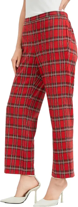 KYAL Women's High Waisted Stretchy Work Pants Straight Leg Business Office Trousers