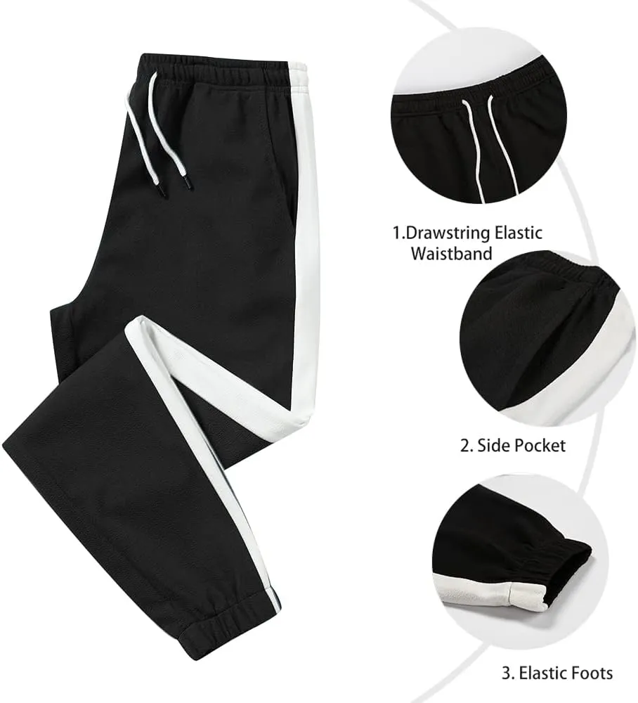 LBL Leading the Better Life Men's Sweat Suit 2 Piece Outfit Casual Contrast Sports Jogging Tracksuits Set