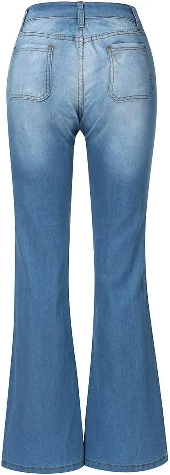 LCMTWX Stretch Jeans for Women Leg Solid Button Shopping Girls Clothes for Women Blue Tummy Control Jeans Plus Size Womens